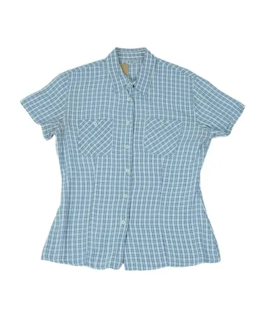 CAMISA MANGA CORTA MARELLA MUJER AZUL CLARO Y BLANCO