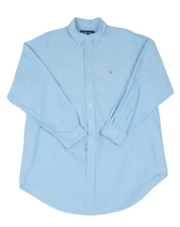 CAMISA OXFORD RALPH LAUREN HOMBRE AZUL CELESTE